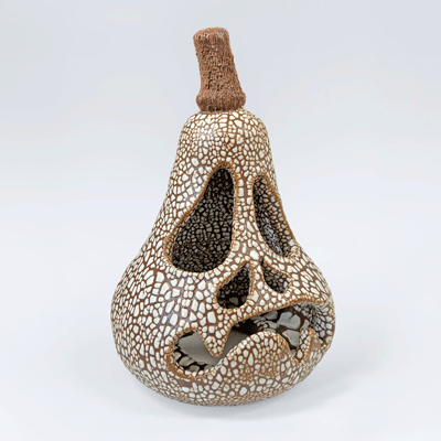 Photo of gourd-cobra sculpture.