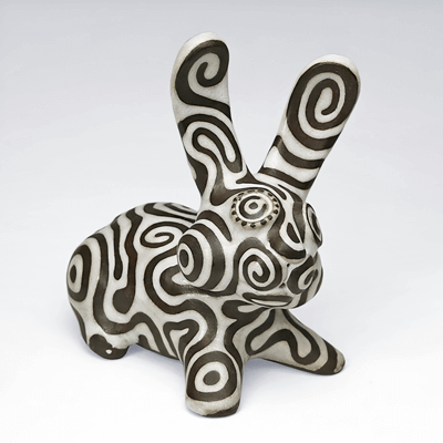 Photo of rabbit sculpture.